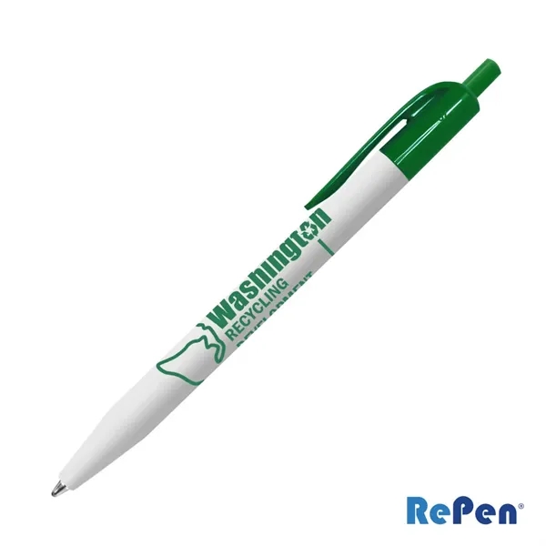 RePen® White Clicker rPET Pen - RePen® White Clicker rPET Pen - Image 4 of 7