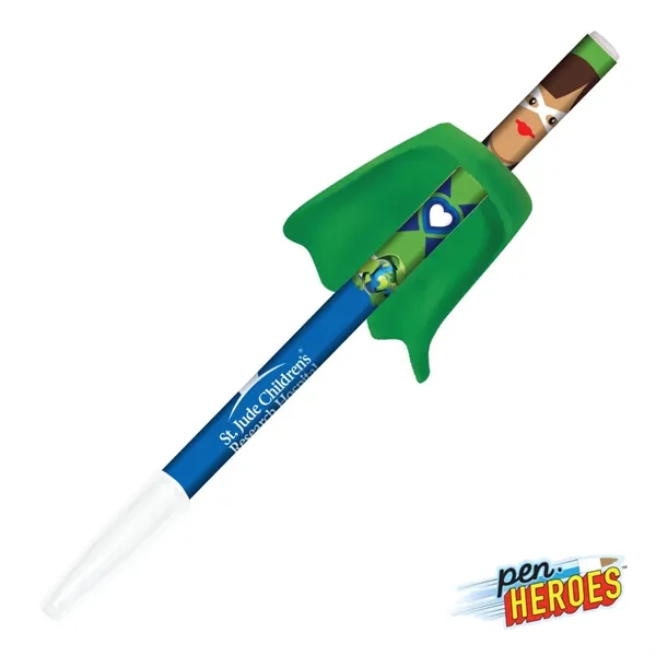 Pen Heroes™ Awareness Series Female w/Cape Pen - Pen Heroes™ Awareness Series Female w/Cape Pen - Image 0 of 7
