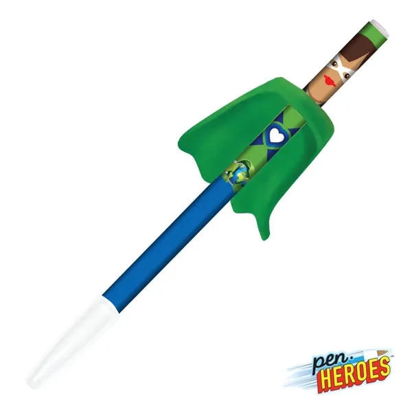 Pen Heroes™ Awareness Series Female w/Cape Pen - Pen Heroes™ Awareness Series Female w/Cape Pen - Image 1 of 7