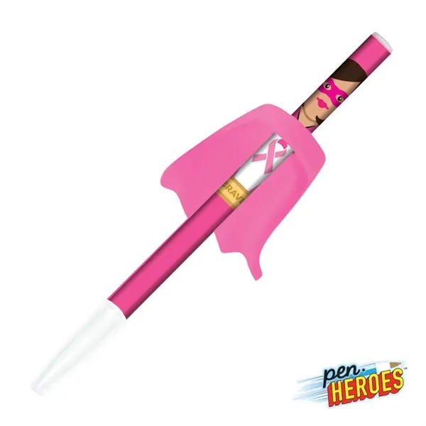 Pen Heroes™ Awareness Series Female w/Cape Pen - Pen Heroes™ Awareness Series Female w/Cape Pen - Image 3 of 7