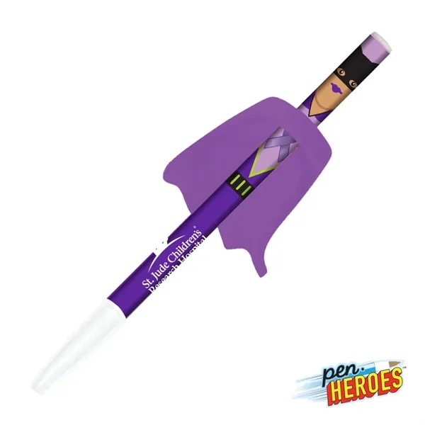 Pen Heroes™ Awareness Series Female w/Cape Pen - Pen Heroes™ Awareness Series Female w/Cape Pen - Image 4 of 7