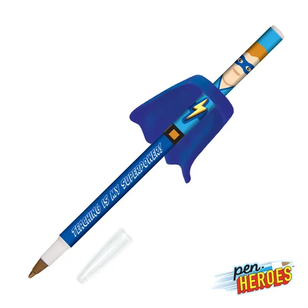 Pen Heroes™ Superhero Series Male w/Cape Pen - Pen Heroes™ Superhero Series Male w/Cape Pen - Image 0 of 5
