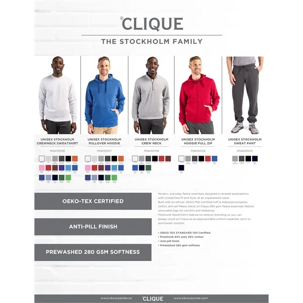 Clique Unisex Stockholm Sweatpant - Clique Unisex Stockholm Sweatpant - Image 8 of 19