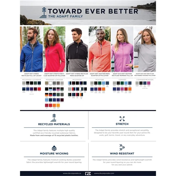 Cutter & Buck Adapt Eco Knit Stretch Recycled Mens Quarte... - Cutter & Buck Adapt Eco Knit Stretch Recycled Mens Quarte... - Image 10 of 154