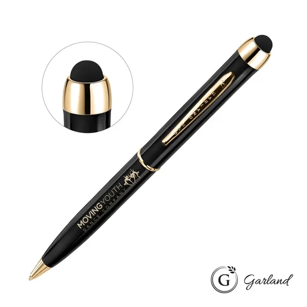 Garland® Stylus High Gloss Ballpoint Twist Pen - Gold Accent - Garland® Stylus High Gloss Ballpoint Twist Pen - Gold Accent - Image 0 of 9