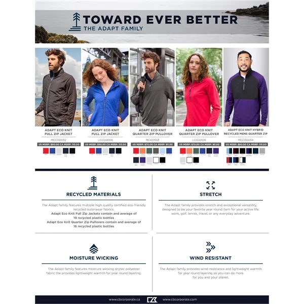 Cutter & Buck Adapt Eco Knit Hybrid Recycled Mens Quarter... - Cutter & Buck Adapt Eco Knit Hybrid Recycled Mens Quarter... - Image 40 of 103