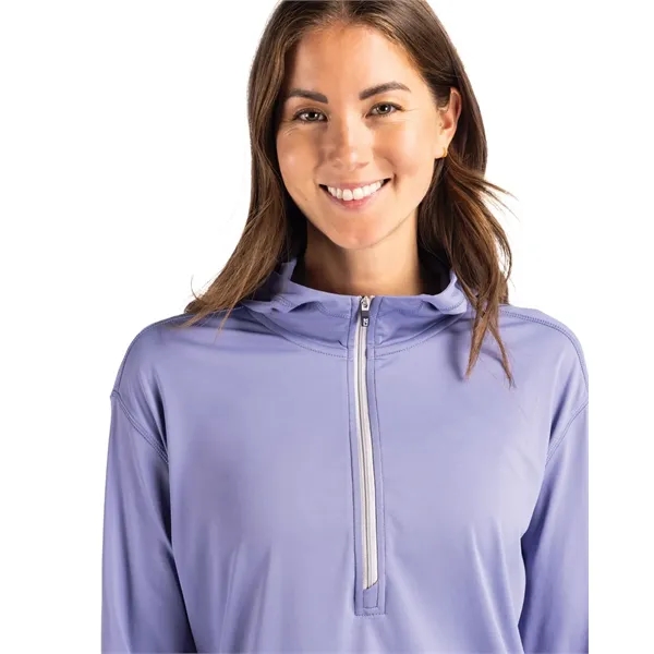 Cutter & Buck Daybreak Eco Recycled Womens Half Zip Hoodie - Cutter & Buck Daybreak Eco Recycled Womens Half Zip Hoodie - Image 22 of 51