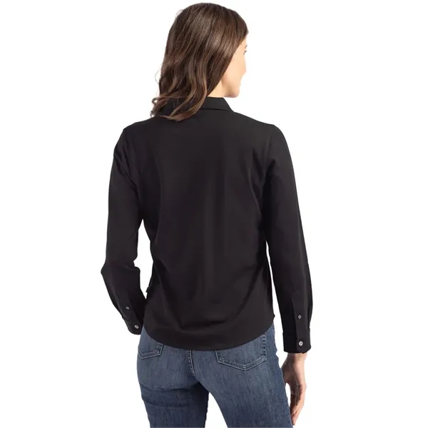 Cutter & Buck Advantage Tri-Blend Eco Soft Pique Long Sle... - Cutter & Buck Advantage Tri-Blend Eco Soft Pique Long Sle... - Image 8 of 18