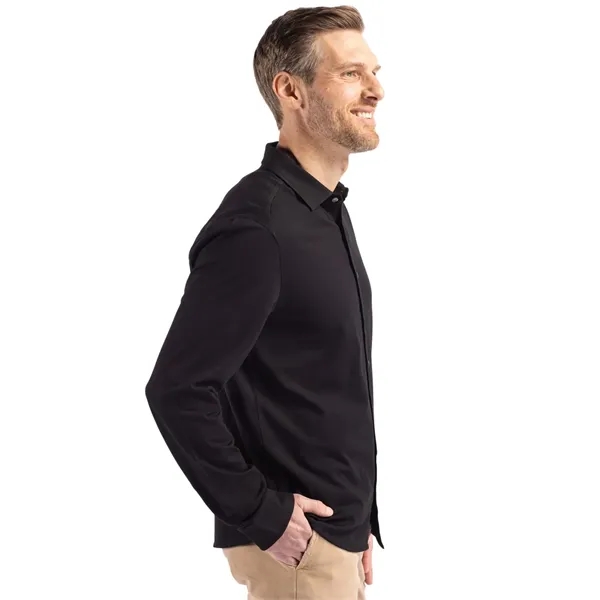 Cutter & Buck Advantage Tri-Blend Eco Soft Pique Long Sle... - Cutter & Buck Advantage Tri-Blend Eco Soft Pique Long Sle... - Image 11 of 19