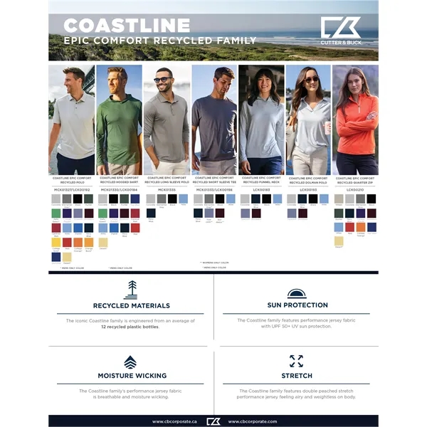 Cutter & Buck Coastline Epic Comfort Recycled Women's Qua... - Cutter & Buck Coastline Epic Comfort Recycled Women's Qua... - Image 1 of 87