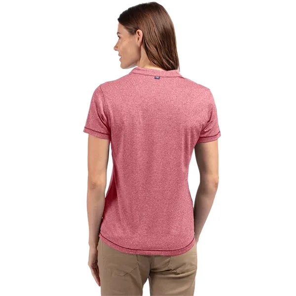 Cutter & Buck Forge Eco Heathered Stretch Womens Blade Top - Cutter & Buck Forge Eco Heathered Stretch Womens Blade Top - Image 44 of 83