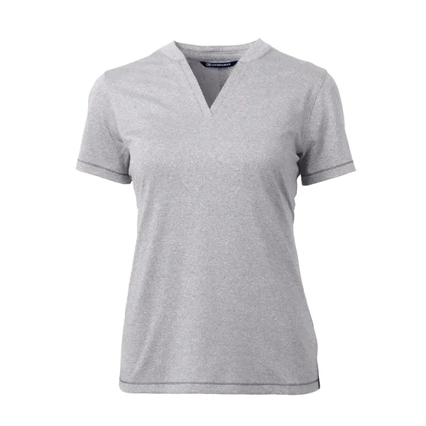 Cutter & Buck Forge Eco Heathered Stretch Womens Blade Top - Cutter & Buck Forge Eco Heathered Stretch Womens Blade Top - Image 54 of 83