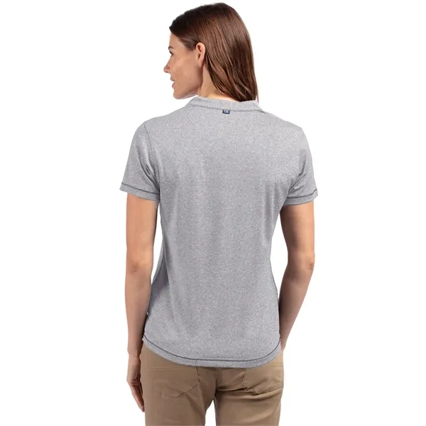 Cutter & Buck Forge Eco Heathered Stretch Womens Blade Top - Cutter & Buck Forge Eco Heathered Stretch Womens Blade Top - Image 58 of 83