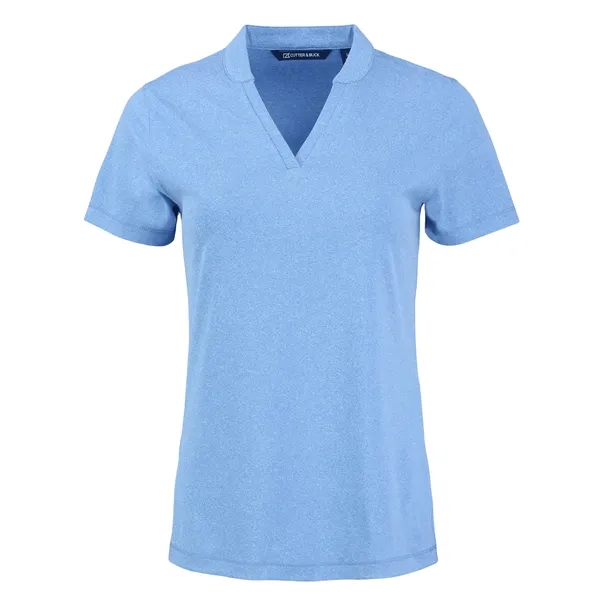 Cutter & Buck Forge Eco Heathered Stretch Womens Blade Top - Cutter & Buck Forge Eco Heathered Stretch Womens Blade Top - Image 60 of 83