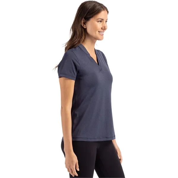 Cutter & Buck Forge Eco Heathered Stretch Womens Blade Top - Cutter & Buck Forge Eco Heathered Stretch Womens Blade Top - Image 79 of 83