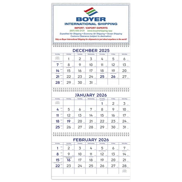 Triumph® Calendars Blue & Grey Commercial Planner - Triumph® Calendars Blue & Grey Commercial Planner - Image 0 of 4
