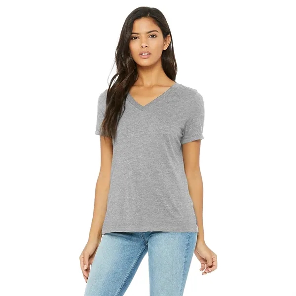 Bella+Canvas Women's Relaxed Jersey Short Sleeve V-neck Tee - Bella+Canvas Women's Relaxed Jersey Short Sleeve V-neck Tee - Image 12 of 25