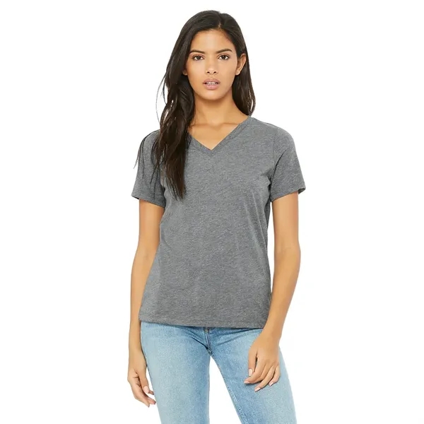 Bella+Canvas Women's Relaxed Jersey Short Sleeve V-neck Tee - Bella+Canvas Women's Relaxed Jersey Short Sleeve V-neck Tee - Image 20 of 25