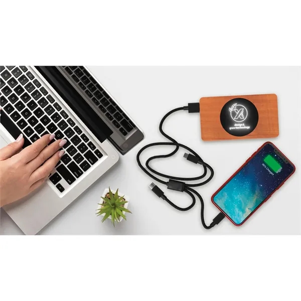 SCX Innovative Design™ Bamboo Wireless Power Bank 10,000 mAh - SCX Innovative Design™ Bamboo Wireless Power Bank 10,000 mAh - Image 4 of 9