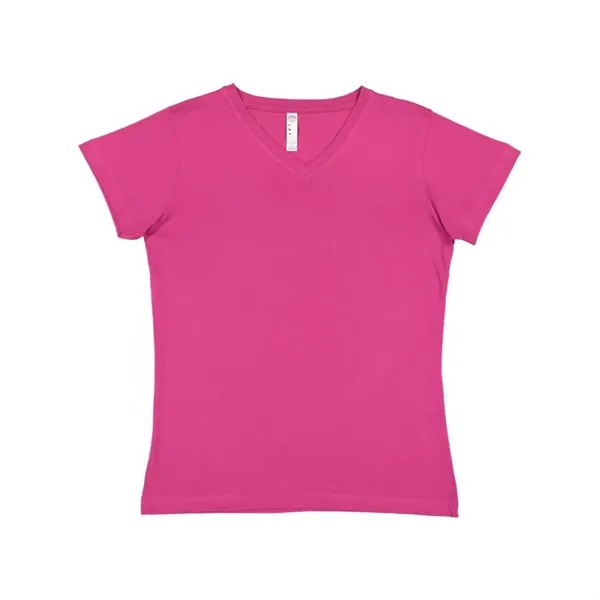 LAT 4.5oz 100% Ladies V Neck T - LAT 4.5oz 100% Ladies V Neck T - Image 19 of 51