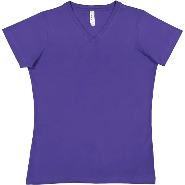 LAT 4.5oz 100% Ladies V Neck T - LAT 4.5oz 100% Ladies V Neck T - Image 48 of 51