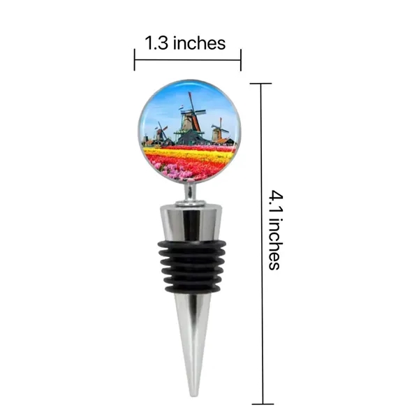 Heavy Duty Metal Wine Stopper - Full Color Top - Heavy Duty Metal Wine Stopper - Full Color Top - Image 1 of 1