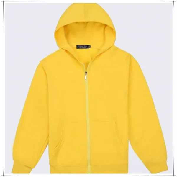 Cotton Polyester Full Zip Sweater Jersey Hoodie Pullover - Cotton Polyester Full Zip Sweater Jersey Hoodie Pullover - Image 8 of 8