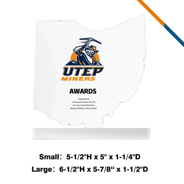 Crafla Ohio Crystal Award - Crafla Ohio Crystal Award - Image 2 of 3