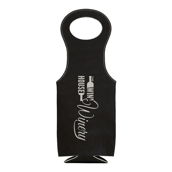 Leatherette Wine Bag - Leatherette Wine Bag - Image 12 of 17