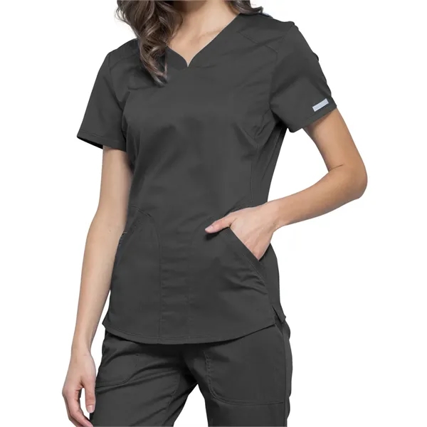 Cherokee - Workwear Revolution - Women's 2-Pocket V-Neck Top - Cherokee - Workwear Revolution - Women's 2-Pocket V-Neck Top - Image 21 of 29
