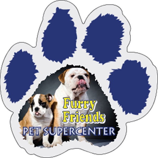 4" x 4" Kwik-Ship Digital Paw Decal