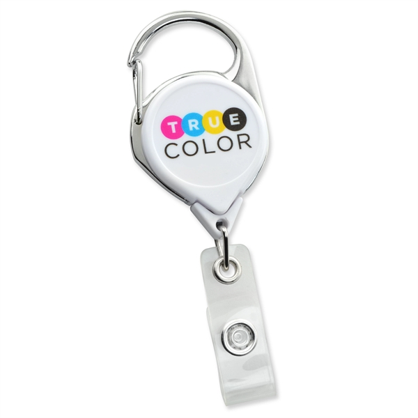 Premium Custom Carabiner Badge Reels with Belt Clip - Premium Custom Carabiner Badge Reels with Belt Clip - Image 1 of 6