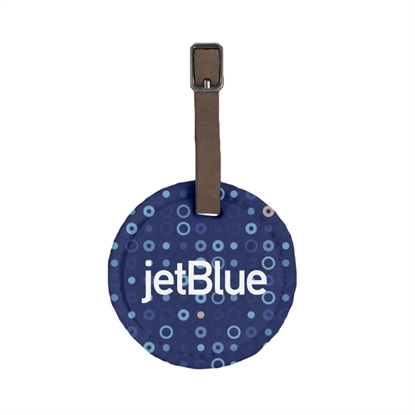 HAYES Round Dye-Sublimated Felt Luggage Tag - HAYES Round Dye-Sublimated Felt Luggage Tag - Image 2 of 4