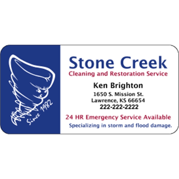 4" x 2" Round Cornered Kwik-Ship Decal