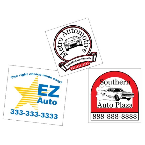 Custom White Vinyl  - Square-Cut (Back Adhesive) - Custom White Vinyl  - Square-Cut (Back Adhesive) - Image 1 of 16