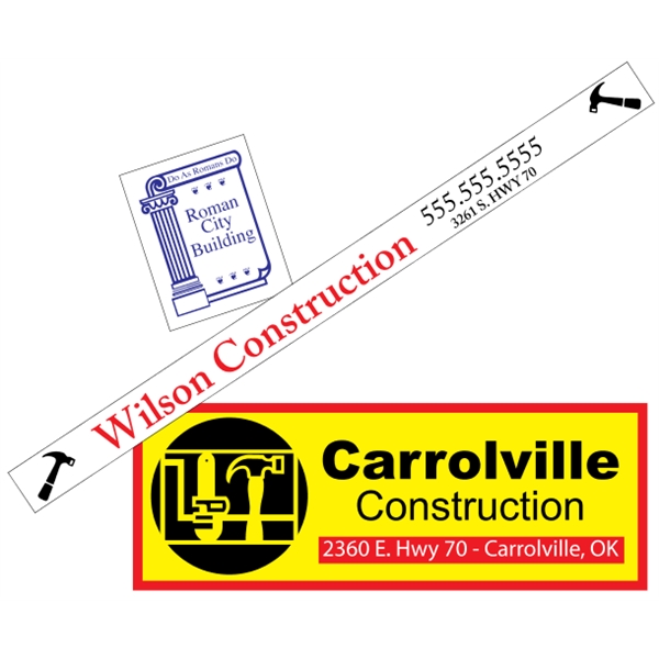 Custom White Vinyl  - Square-Cut (Back Adhesive) - Custom White Vinyl  - Square-Cut (Back Adhesive) - Image 2 of 16