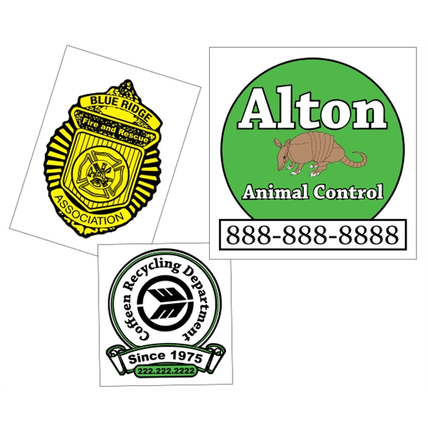 Custom White Vinyl  - Square-Cut (Back Adhesive) - Custom White Vinyl  - Square-Cut (Back Adhesive) - Image 4 of 16