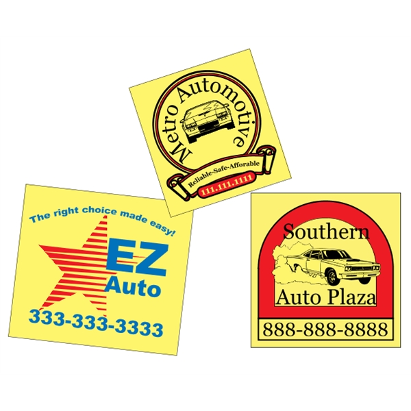 Custom Yellow Vinyl  - Square-Cut (Back Adhesive) - Custom Yellow Vinyl  - Square-Cut (Back Adhesive) - Image 1 of 16