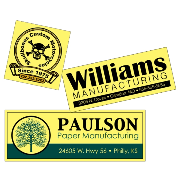 Custom Yellow Vinyl  - Square-Cut (Back Adhesive) - Custom Yellow Vinyl  - Square-Cut (Back Adhesive) - Image 7 of 16