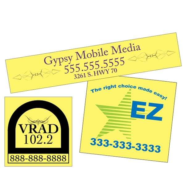 Custom Yellow Vinyl  - Square-Cut (Back Adhesive) - Custom Yellow Vinyl  - Square-Cut (Back Adhesive) - Image 8 of 16