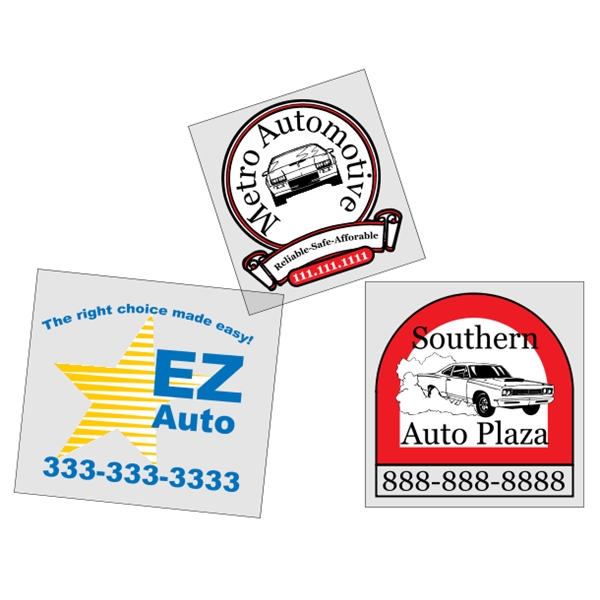 Custom Clear Polyester - Square-Cut (Face Adhesive) Decals