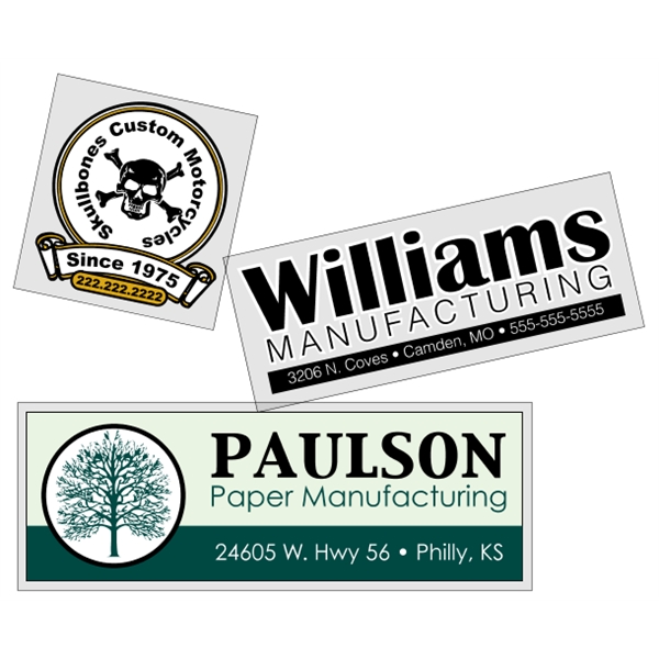 Custom Clear Polyester - Square-Cut (Face Adhesive) Decals