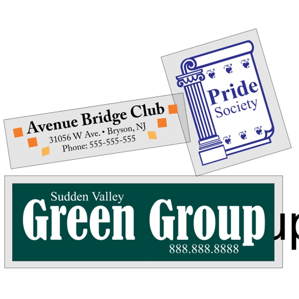 Custom Clear Polyester - Square-Cut (Face Adhesive) Decals