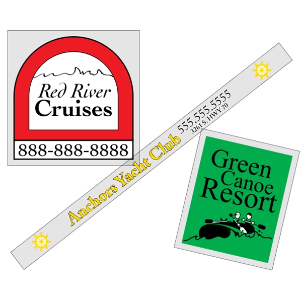 Custom Clear Polyester - Square-Cut (Face Adhesive) Decals
