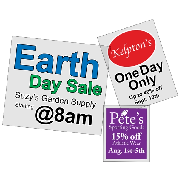 Custom Clear Polyester - Square-Cut (Face Adhesive) Decals