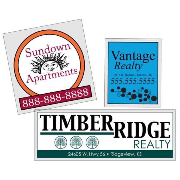 Custom Clear Polyester - Square-Cut (Face Adhesive) Decals