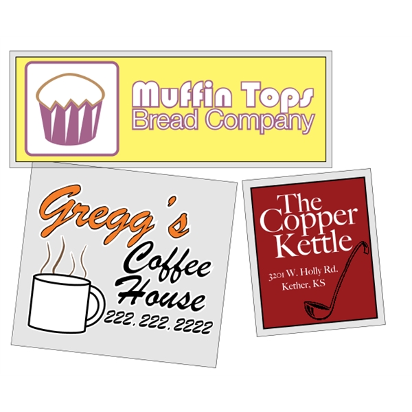Custom Clear Polyester - Square-Cut (Face Adhesive) Decals