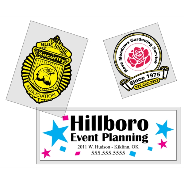 Custom Clear Polyester - Square-Cut (Face Adhesive) Decals