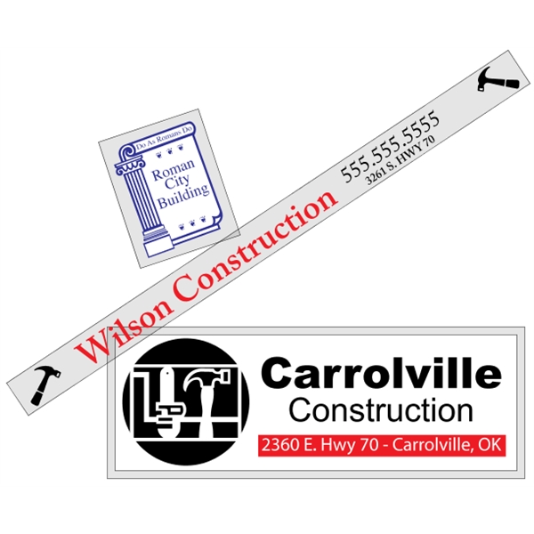 Custom Clear Polyester - Square-Cut (Back Adhesive) Decals