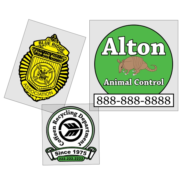 Custom Clear Polyester - Square-Cut (Back Adhesive) Decals